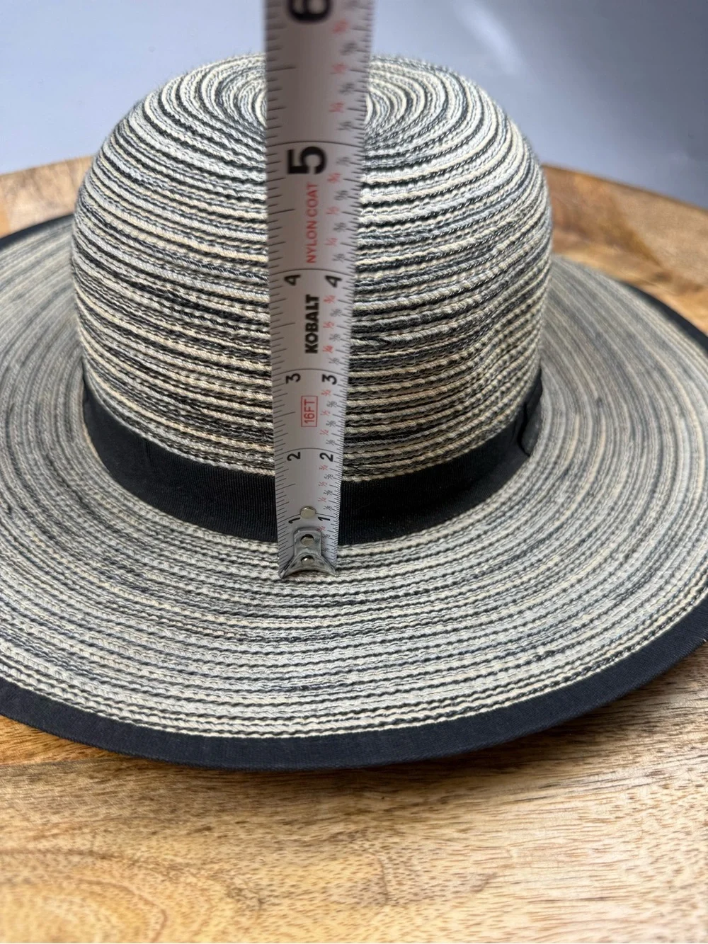 Solar Escape Wide Brim Black Tan Sun Hat Resort Beach Travel Boho